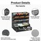 Mesh Desk/ Desktop Stationary Organizer, Multi-Functional Pen Holder, Storage Rack for School Home Office Art Supplies (Black Mesh Pen Holder with Drawer)